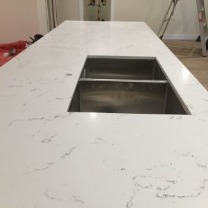 Carrara Prefabricated Benchtop with undermount sink