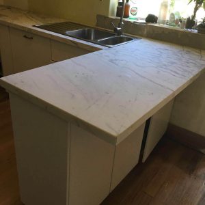 Overview of Carrara Marble benchtop