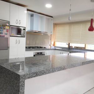 Overview of the Oriental White Granite Kitchen
