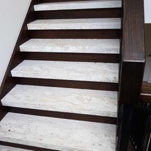 Custom Made Granite steps in Honed finish