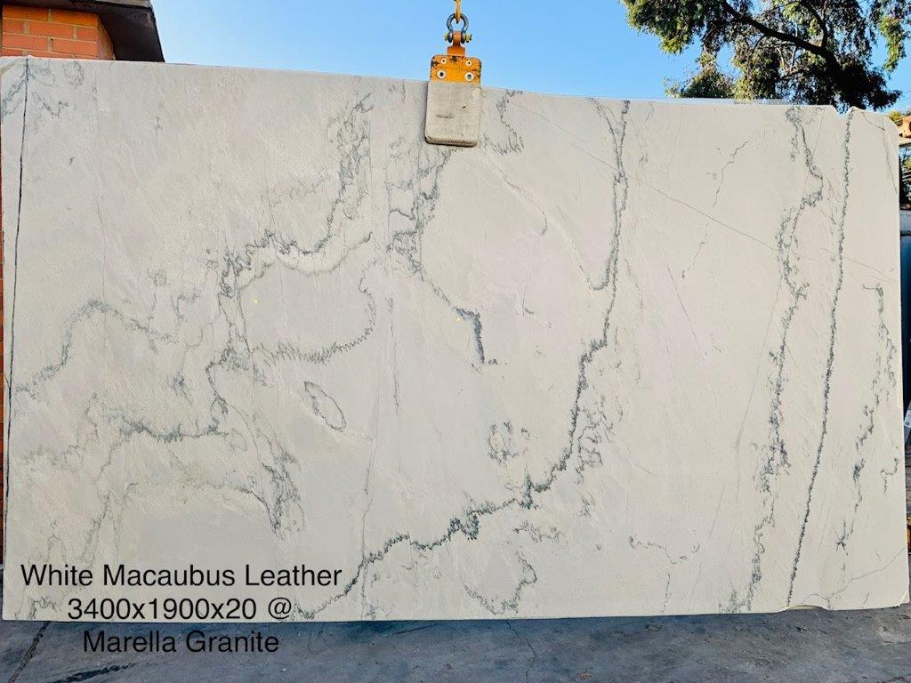 White Macaubus Quartzite Leather 3400x1900
